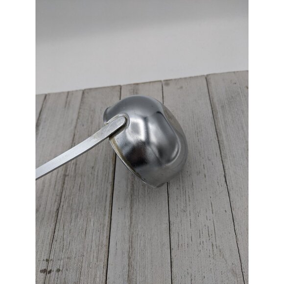 Vintage Ekco #1 Chromium Plate Green Handle Spout Ladle 10 3/4" - Picture 6 of 7